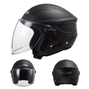 LS2 Unisex half helmet (mat black)